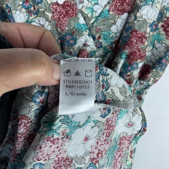 Anthropologie Easel Sundress Midi Strappy Halter Flowy Dress Size L - Picture 12 of 13